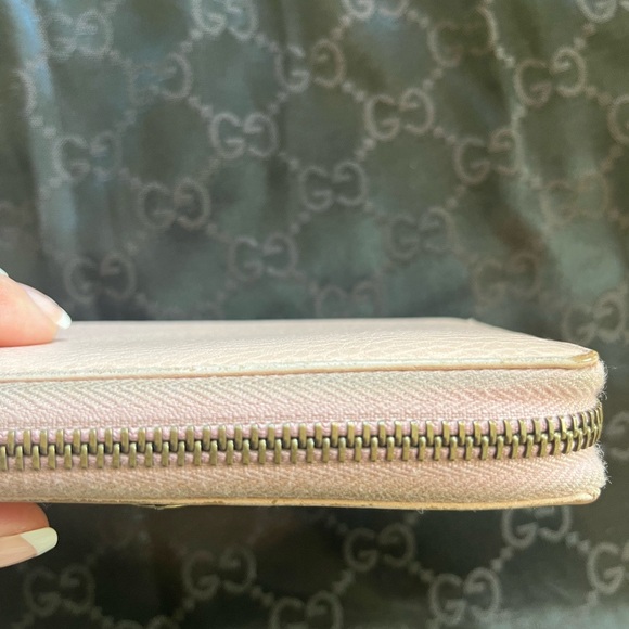 Authentic Gucci GG Butterfly Farfalla Zip Around Leather Long Wallet - Picture 12 of 13